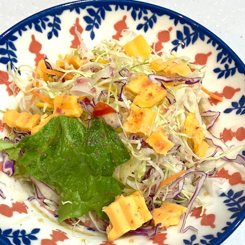 混ぜなくて良い！レモンドレッシングのさっぱりやみつきチーズサラダのレシピ画像