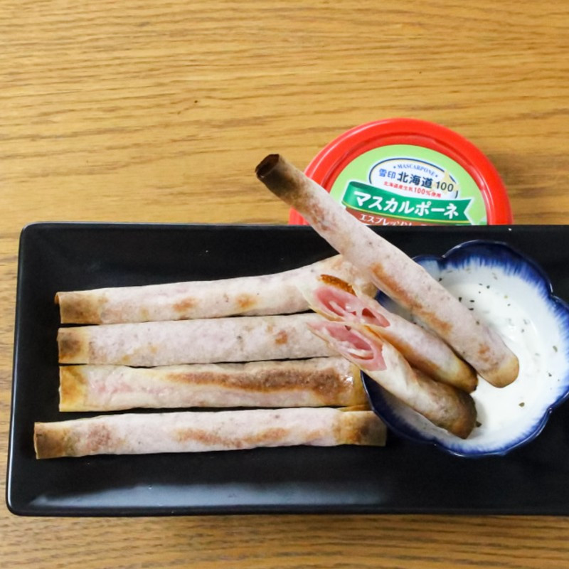 ベーコンスティック マスカルポーネソース添えのレシピ画像