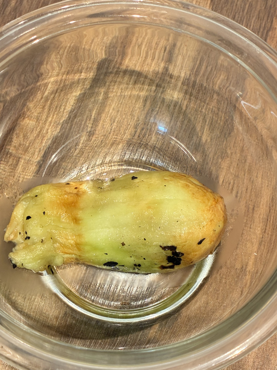 焼き茄子と炙り〆鯖の白和え仕立ての作り方ステップ3