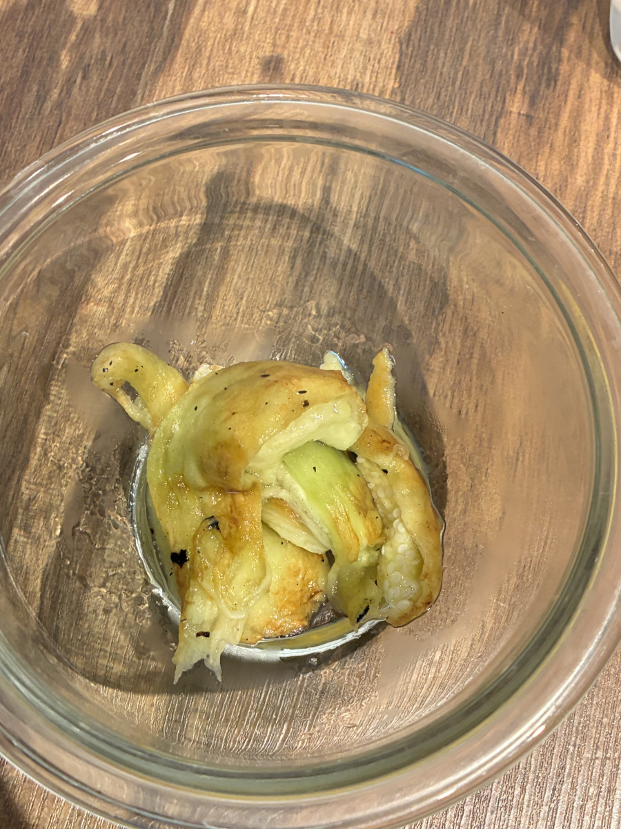 焼き茄子と炙り〆鯖の白和え仕立ての作り方ステップ4