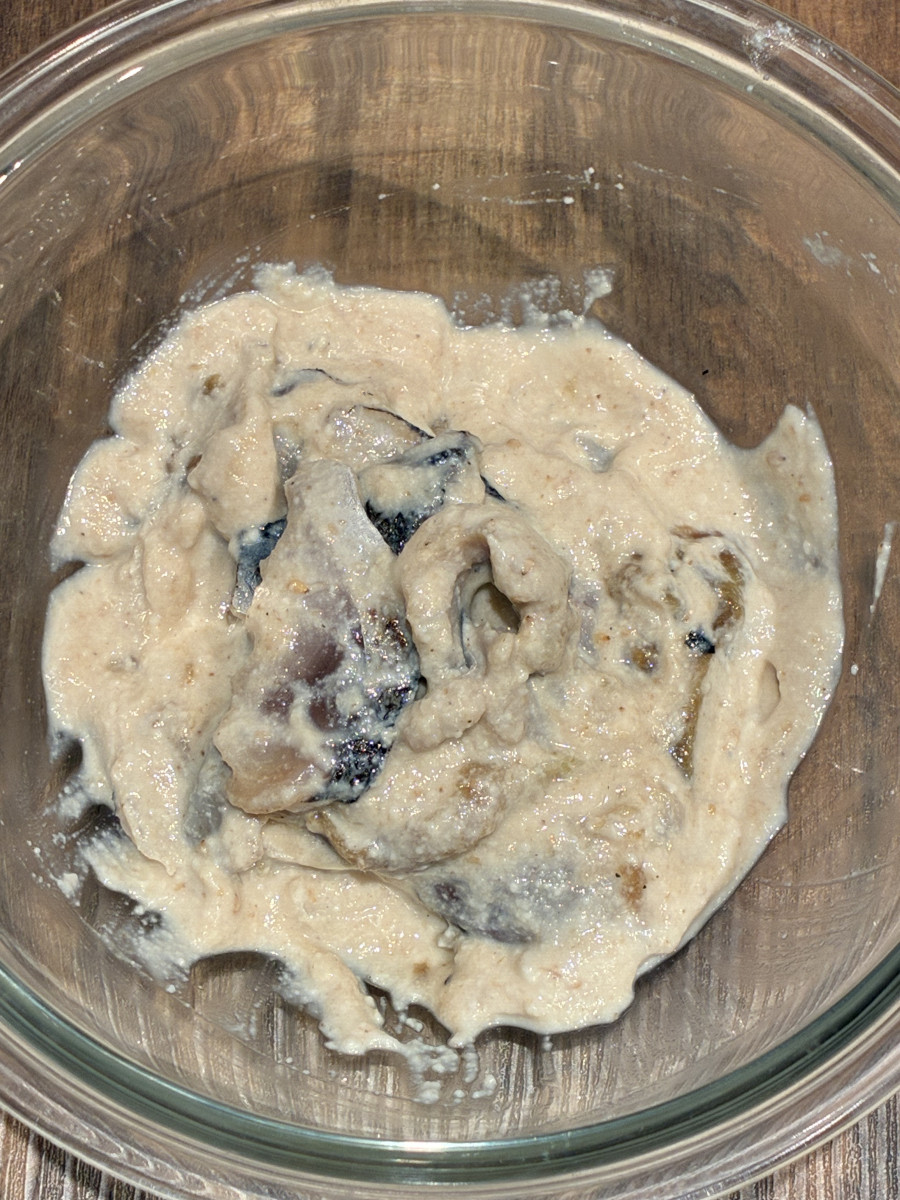 焼き茄子と炙り〆鯖の白和え仕立ての作り方ステップ8