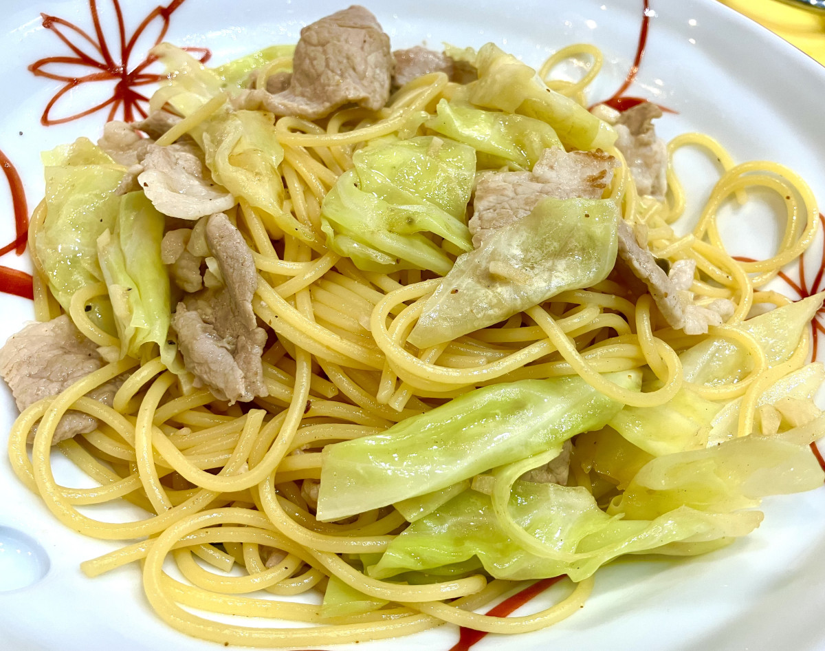 さっぱり美味しい！豚とキャベツのレモン醤油パスタの作り方ステップ5
