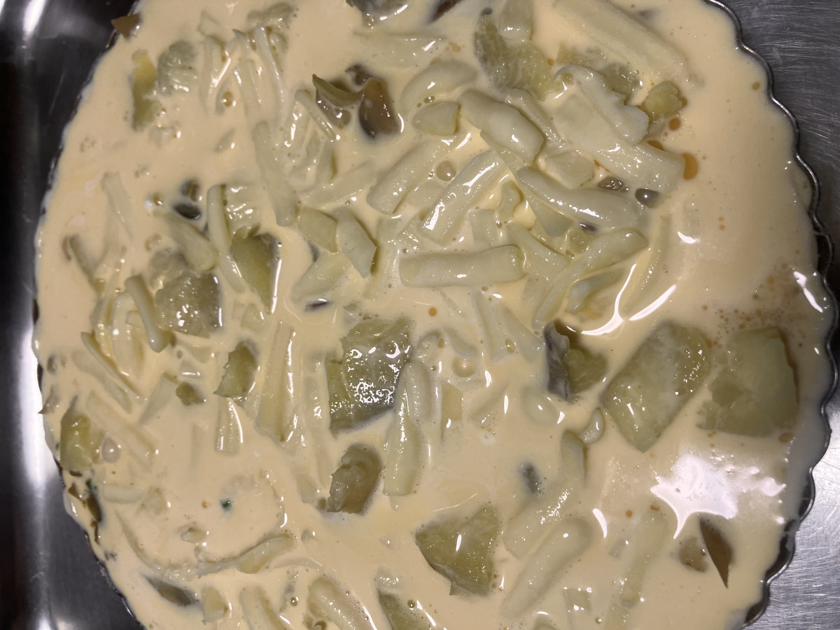 サーモンとじゃがいものキッシュの作り方ステップ5