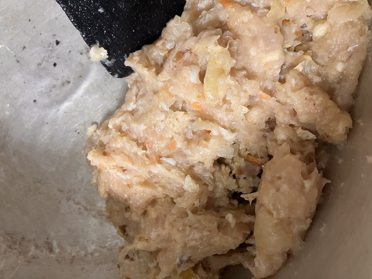 レンコン入とりつくねの作り方ステップ1