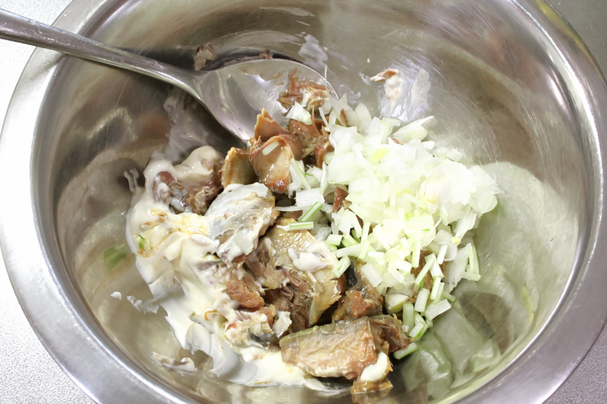 サバ味噌チーズのタルティーヌの作り方ステップ3