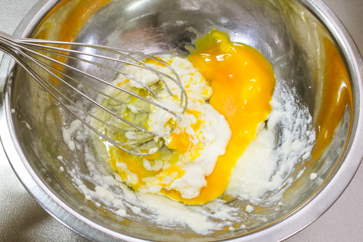 ハムとチーズのきな粉クレープの作り方ステップ2