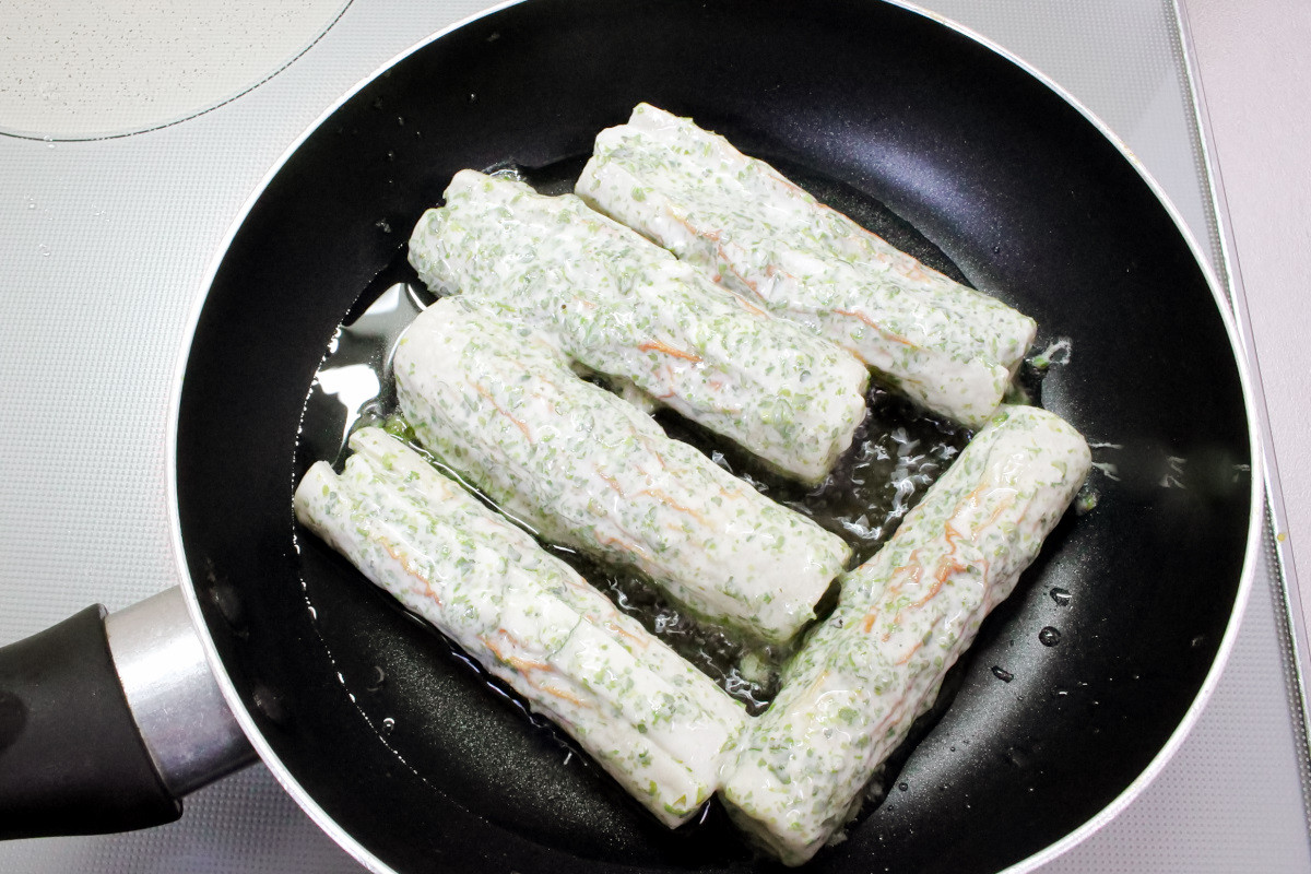 カリッふわっ♪はんぺん入りちくわの磯辺揚げの作り方ステップ5