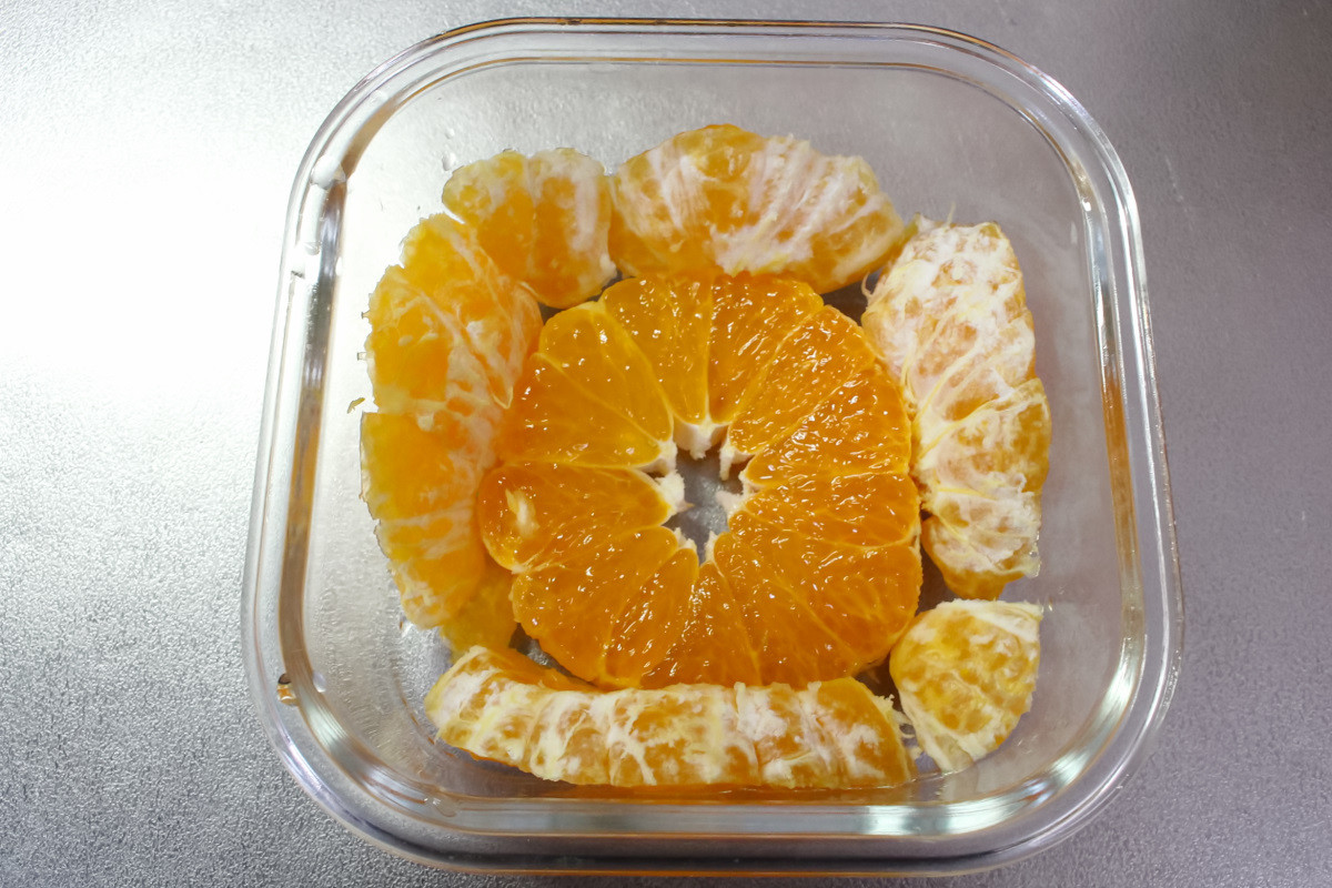 デコポンのカルピス寒天ゼリーの作り方ステップ1