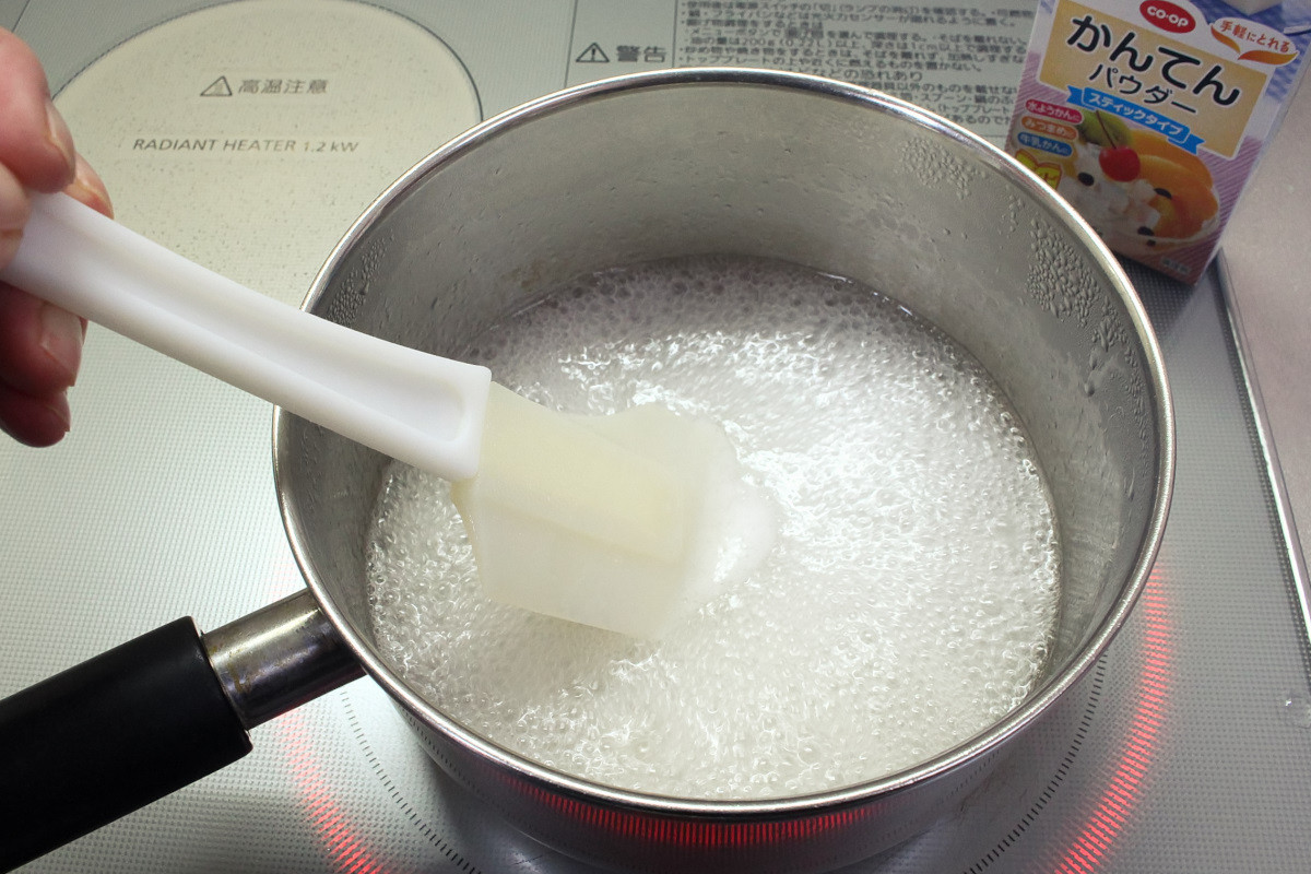 デコポンのカルピス寒天ゼリーの作り方ステップ3