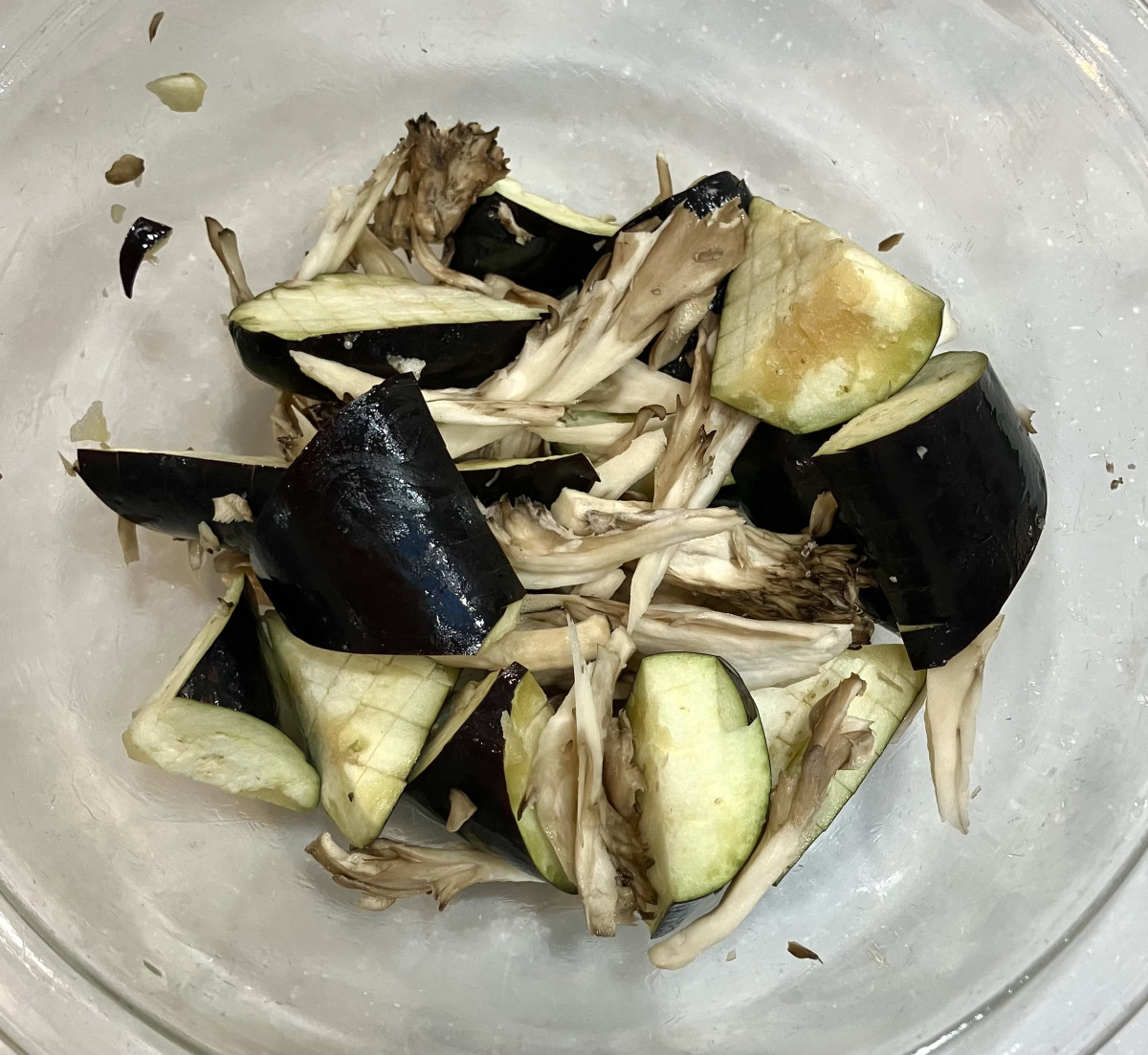 レンチンで！茄子と舞茸の煮浸し風の作り方ステップ2