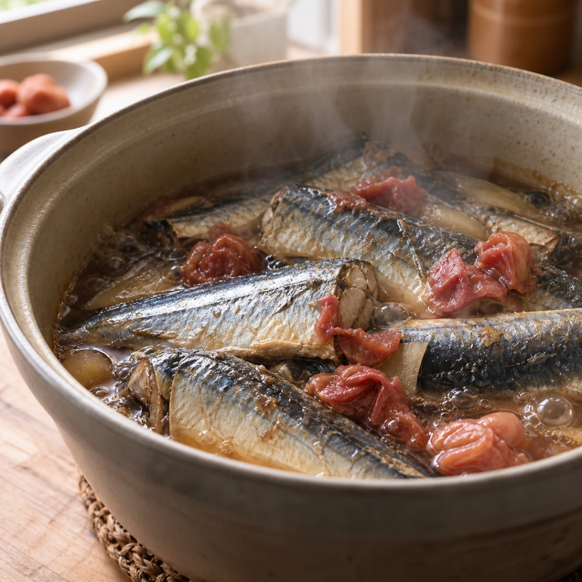 梅としょうがで臭みゼロ、20分煮るだけ。秋さんまの梅しょうが煮の作り方ステップ3