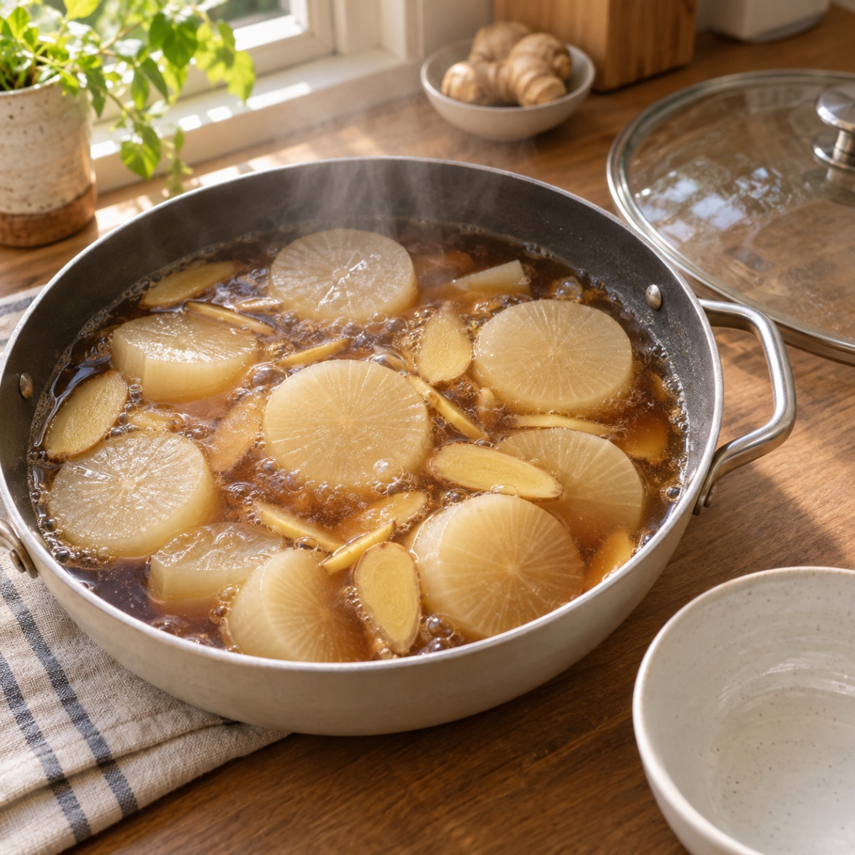 大根と煮て15分。秋さばのしょうが煮の作り方ステップ3