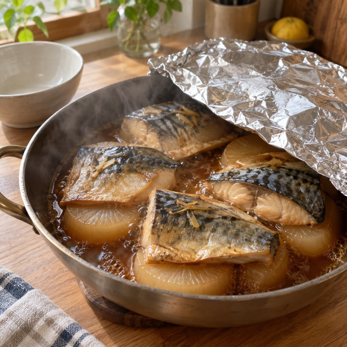 大根と煮て15分。秋さばのしょうが煮の作り方ステップ4