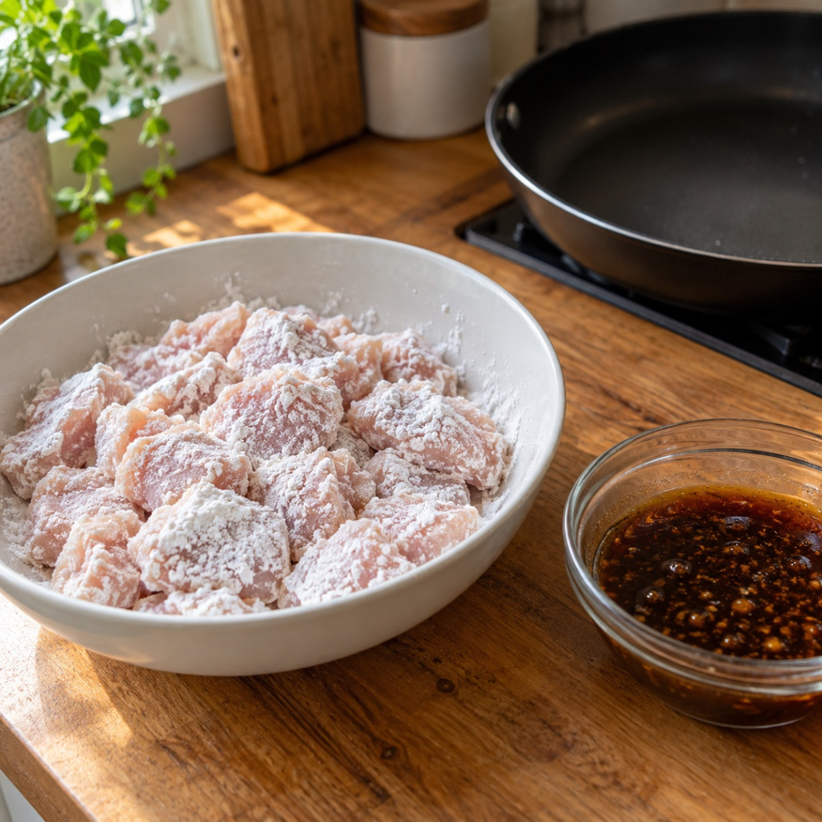 フライパン1つ15分。鶏もも肉と大根のこっくり照り煮の作り方ステップ2