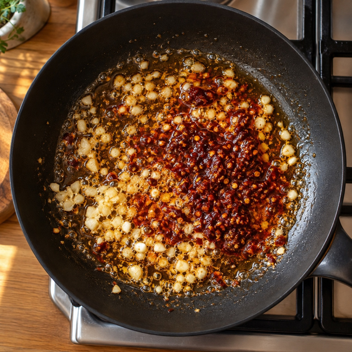 フライパン1つ10分。白菜と豚こまのピリ辛中華炒めの作り方ステップ2