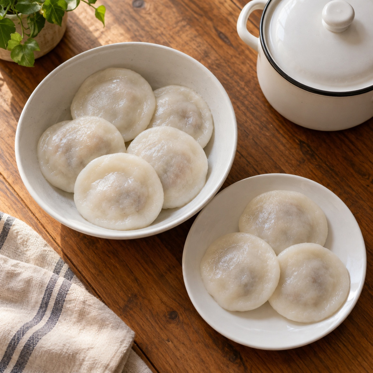 鍋1つ15分。さつまいもと豆乳のほっくりミルク白玉の作り方ステップ2