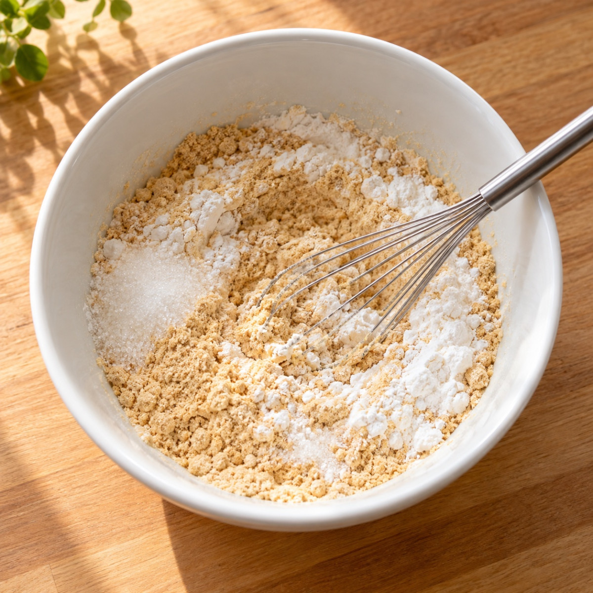 レンジ2分で作る。バナナときなこの豆乳プリン風の作り方ステップ1