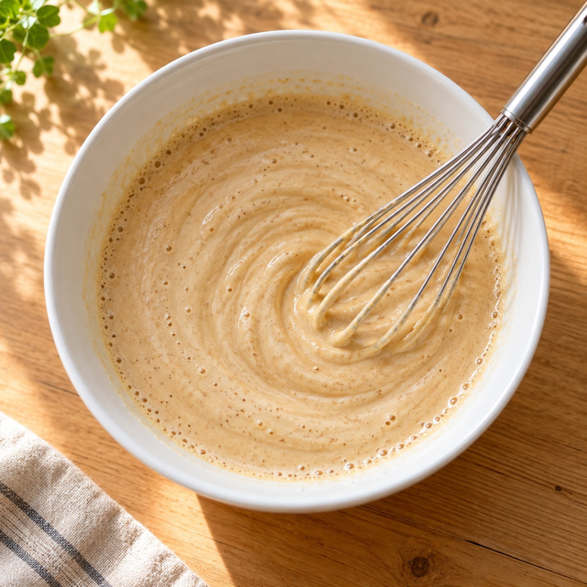 レンジ2分で作る。バナナときなこの豆乳プリン風の作り方ステップ2