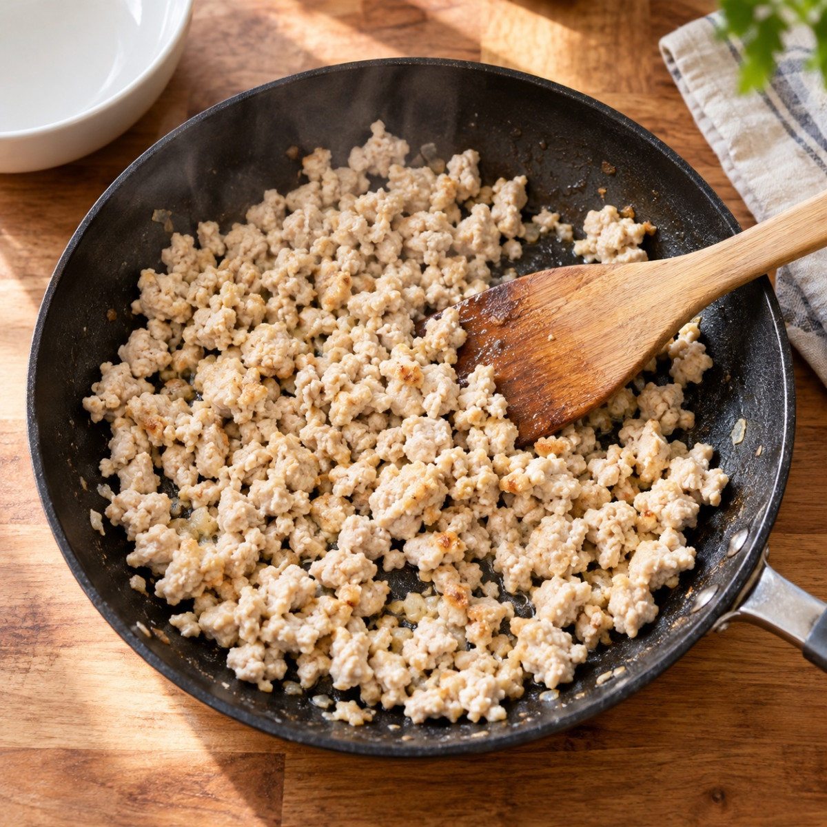 フライパン1つ10分。鶏ひき肉とにらのエスニックそぼろごはんの作り方ステップ3
